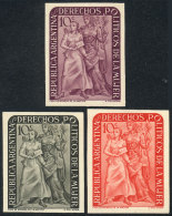 GJ.1001, 1951 Women's Political Rights, PROOFS On Ordinary Paper, In The 3 Known Colors, VF Quality! - Autres & Non Classés