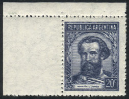 GJ.755a, 20c. Güemes With Very Notable COMPLETE DOUBLE IMPRESSION Var., Superb And Rare! - Sonstige & Ohne Zuordnung