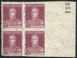 GJ.574PH, Block Of 4 That Includes An IMPERFORATE Pair, MNH, VF Quality, Rare, Catalog Value US$100 + 50% (MNH) - Sonstige & Ohne Zuordnung