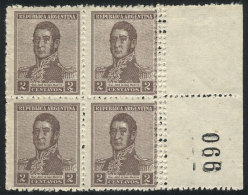 GJ.459, Block Of 4 With VARIETY: Triple Vertical Perforation In Right Margin, VF! - Sonstige & Ohne Zuordnung