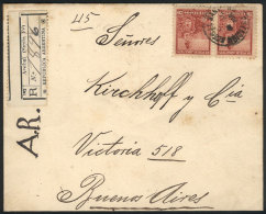 GJ.229, Pair 20c. Liberty Franking A Cover Sent From Acebal (Santa Fe) To Buenos Aires In JUL/1900, VF Quality,... - Autres & Non Classés