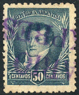 GJ.184, With The Extremely Rare Violet 'ROSARIO POR EXPRESO' Cancel, VF Quality! - Autres & Non Classés