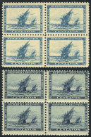 GJ.135/136, 1892 Discovery Of America 400 Years (Columbus), Cmpl. Set Of 2 Values In MNH Blocks Of 4, Excellent... - Autres & Non Classés