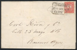 GJ.62, Franking A Printed Circular Sent To Buenos Aires On 10/SE/1884, With The Rare Rectangular Datestamp Of... - Sonstige & Ohne Zuordnung