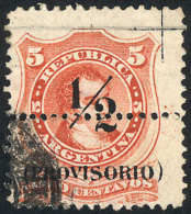 GJ.57, With Interesting GUIDE CROSS Mark Of The Overprint At Top Right, Rare! - Autres & Non Classés