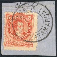 GJ.38, On Fragment With The Extremely Rare Double Circle ANDALGALA (CATAMARCA) Cancel, VF Quality! - Autres & Non Classés