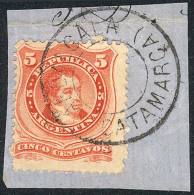 GJ.38, On Fragment With The Extremely Rare Double Circle ANDALGALA (CATAMARCA) Cancel, VF Quality! - Andere & Zonder Classificatie