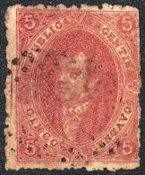 GJ.25, 4th Printing With Interesting VARIETY: Reentry (line) In The Left Margin (position 51), And Partial Double... - Oblitérés