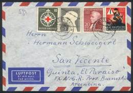 3 Covers Sent To Argentina Between 1953 And 1954, Nice Postages, VF Quality! - Sonstige & Ohne Zuordnung