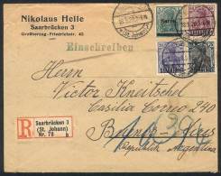 Registered Cover Sent To Argentina On 18/MAY/1920, With Nice Postage Of 1.60Mk., VF Quality, Unusual Destination! - Autres & Non Classés