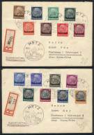 2 Registered Covers Sent From Metz To Tiefenau On 28/OC/1940, Franked With The Complete Mi.1/16 Set, VF Quality! - Other & Unclassified