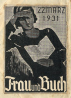 Woman And Book (Frau Und Buch), 22 March 1931, Rare Cinderella Affixed On Back Of A Cover Sent From Leipzig To... - Sonstige & Ohne Zuordnung