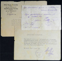 3 Interesting Documents Of 1926 (Russia), 1945 (with Nazi Stamp) And 1946 (Russian Occupation In Germany),... - Sonstige & Ohne Zuordnung