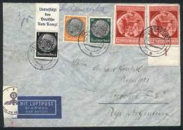 Cover Sent To Argentina On 20/AP/1940 (Hitler's Birthday) With Very Nice Postage, With Censor Label On Reverse, VF... - Briefe U. Dokumente