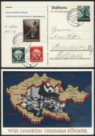 Postal Card (PS) Illustrated On Reverse With Nazi Motif (Wir Danken Unserm Führer), With Nice Additional... - Lettres & Documents