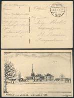 Postcard With View: Schule Von Liesse. Z.Z. Lazarett, Used Stampless With Feldpost Postmark Of 30/MAR/1916, VF... - Covers & Documents