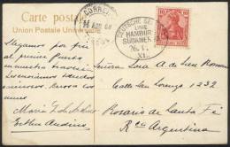 Postcard (view Of Madeira, Funchal) Posted At Sea To Argentina On 26/AP/1909 With German Postage Of 10Pf.,... - Briefe U. Dokumente