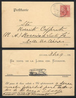 Postcard (printed Aboard The German Ship CAP ORTEGAL) Commemorating The Crossing Of The Equator, Franked With 10pf.... - Lettres & Documents