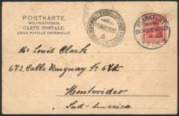 Postcard With View Of Frankfurt Sent To Montevideo On 17/AP/1905, Franked With 10Pf. And Cancelled "FRANKFURT... - Lettres & Documents