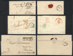 1849/1857: 3 Folded Covers Sent To Berlin (2) And Switzerland, With Interesting Postal Markings, VF Quality! - Sonstige & Ohne Zuordnung