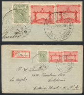 Registered Cover Sent From AGENCIA NUEVA BERLIN To USA On 10/FE/1929, Franked By Sc.389 X2 (football) + Another... - Autres & Non Classés