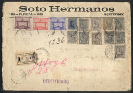 Registered Cover Sent From Montevideo To Buenos Aires On 8/NO/1928, Franked By Sc.388/390 (Football Team Olympic... - Sonstige & Ohne Zuordnung