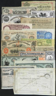 Important Group Of 17 Banknotes And Proofs Of Banknotes Of Various Banks And Periods, Most Of Very Fine Quality,... - Argentine