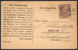 Private Postal Card Advertising The "Marienbader Tabletten", With Imprinted 3H. Chestnut Stamp (printed Matter... - Autres & Non Classés
