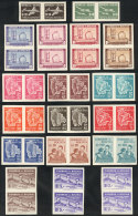 18 Different Imperforate Pairs, Very Thematic: Oil Refinery, Airplane, Map, Economy Etc. All MNH And Of Excellent... - Bolivien