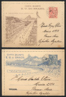 5 Old Postal Stationeries Sent To Argentina, 2 Of Them Illustrated With Nice Views Of Rio De Janeiro, VF Quality! - Entiers Postaux