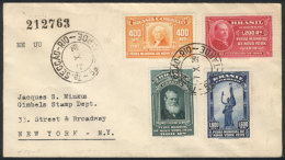 Sc.480/3, New York World Fair, Compl. Set Of 4 Values On A FDC Sent To The United States, VF Quality! - Sonstige & Ohne Zuordnung