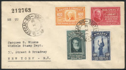 Sc.480/3, New York World Fair, Compl. Set Of 4 Values On A FDC Sent To The United States, VF Quality! - Other & Unclassified