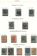 CANCELS ON DOM PEDROS: Collection Mounted On 53 Album Pages (1866/1883), Very Fine Quality! It Includes 525 Stamps,... - Lots & Serien