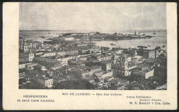 RIO DE JANEIRO: Rare Postcard With View Of "Ilha Das Cobras", Advertising For The Argentine Co. BAGLEY,... - Autres & Non Classés