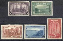 Sc.241/245, 1938 Complete Set Of 5 Values, Mint Lightly Hinged, Fine To VF General Quality, Catalog Value... - Autres & Non Classés