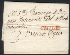 21/JUL/1806 SANTIAGO - Buenos Aires: Entire Letter (short Non-historical Commercial Text) Sent To "Sr. Don Domingo... - Chile