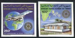 Sc.C109/110, 1980 Rotary, Concorde, Maps, Set Of 2 Values, IMPERFORATE Variety, VF Quality, Rare! - Komoren (1975-...)