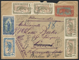 10c. Postal Cover (PS) + Scott 1 X5 + 2 Strip Of 3 + 4 + 10, Sent Registered From QUESSO To Germany On 6/JUN/1913,... - Other & Unclassified