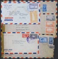 5 Covers Used Between 1944 And 1954, Nice Postages, Several Censored, VF General Quality! - Costa Rica