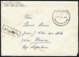 Cover Sent Stampless From Daruvar To Argentina On 16/DE/1992, Hanstamped "UNITED NATIONS PROTECTION FORCE",... - Croatie