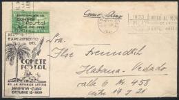 Cover Franked By Sc.C31 (rocket Mail) Used In La Havana On 15/OC/1939 (FDI), With Special Cachet Of The Flight, VF... - Sonstige & Ohne Zuordnung