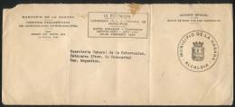 Official Envelope Of The Municipality Of La Habana Sent Between 20 And 28 February 1953 To Argentina From... - Sonstige & Ohne Zuordnung