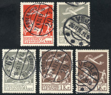 Sc.3 + 4 (x2) + 5 (x2), 5 Used Examples, POSTMARKS SOLD AS IS (without Guarantee), Fine To VF Quality, Catalog... - Sonstige & Ohne Zuordnung