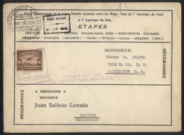 18/MAY/1929 Guayaquil - Cristobal: PANAM First Flight, With Arrival Backstamp, VF Quality! - Equateur