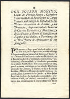 Original Document Of 4 Pages Printed On 8/AP/1778 With Instructions Of The Count Of Florida-blanca For The... - Sonstige & Ohne Zuordnung
