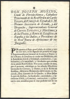 Original Document Of 4 Pages Printed On 8/AP/1778 With Instructions Of The Count Of Florida-blanca For The... - Other & Unclassified