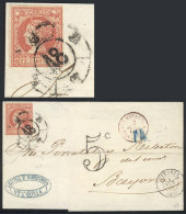 Folded Cover Sent From Vitoria To Bayonne (France) On 2/JUN/1861, Franked By Sc.51, VF Quality! - Other & Unclassified