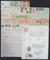 More Than 110 Revenue Stamps On Various Documents, Very Interesting, Low Start. - Sonstige & Ohne Zuordnung