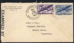 9 Airmail Covers Sent To Argentina Between 1941 And 1943, All CENSORED, With Various Frankings, VF! - Sonstige & Ohne Zuordnung