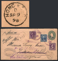 5/SE/1898 MANILA - SWITZERLAND: 2c. Stationery Envelope + Additional Postage Of 11c. (total 13c.), ALL THE STAMPS... - Philippinen